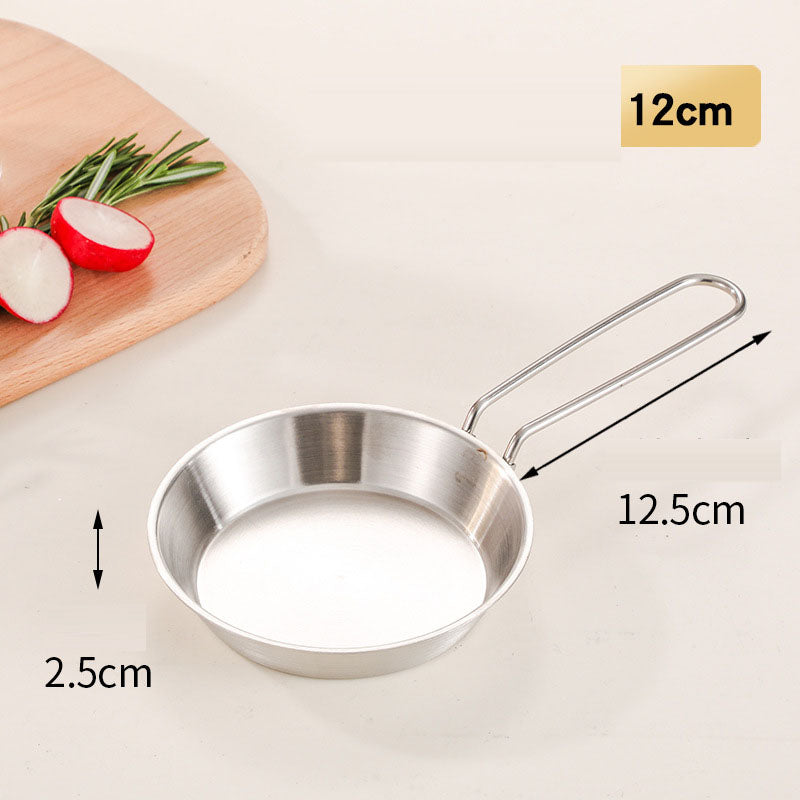 stainless steel folding handle frying pan outdoor flat bottomed frying pan mini frying pan portable frying pan camping equipment V.I.P Digital Presence 17.62 The Snag Bin