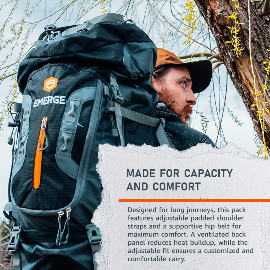 80L Survival Backpack - The Ranger Emerge Survival The Snag Bin
