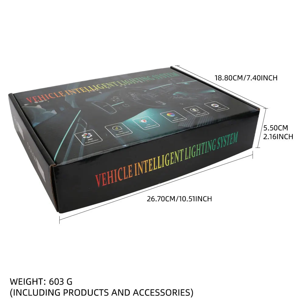 10 in 1 Car LED Acrylic Light Strip RGB Symphony Auto Interior Strip Lights Remote/APP Control Decorative Atmosphere Lamp 0EF853F8DC403F01630F15B78A770C9E