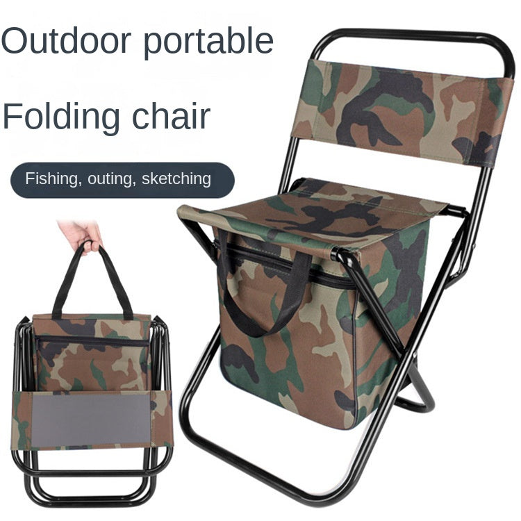 Outdoor Camping Folding Chair with Storage Backrest and Carrying Bag for Art Students' Sketching V.I.P Digital Presence The Snag Bin