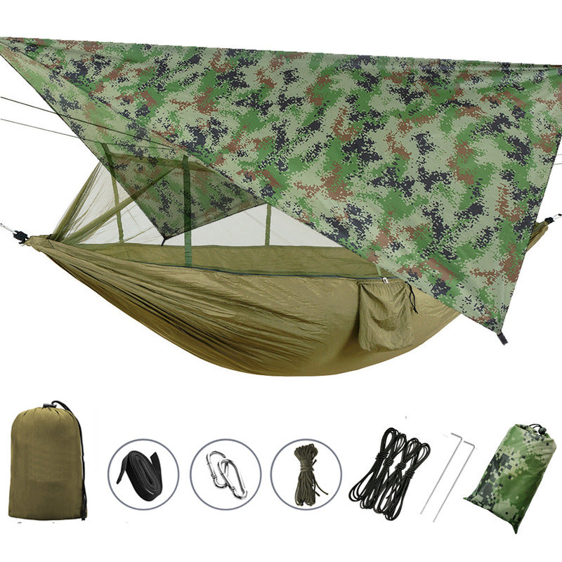 260x140cm Outdoor Double Camping Hammock with Mosquito Net and Rain Fly Tarp Lightweight Parachute Hammocks for Travel Hiking V.I.P Digital Presence The Snag Bin