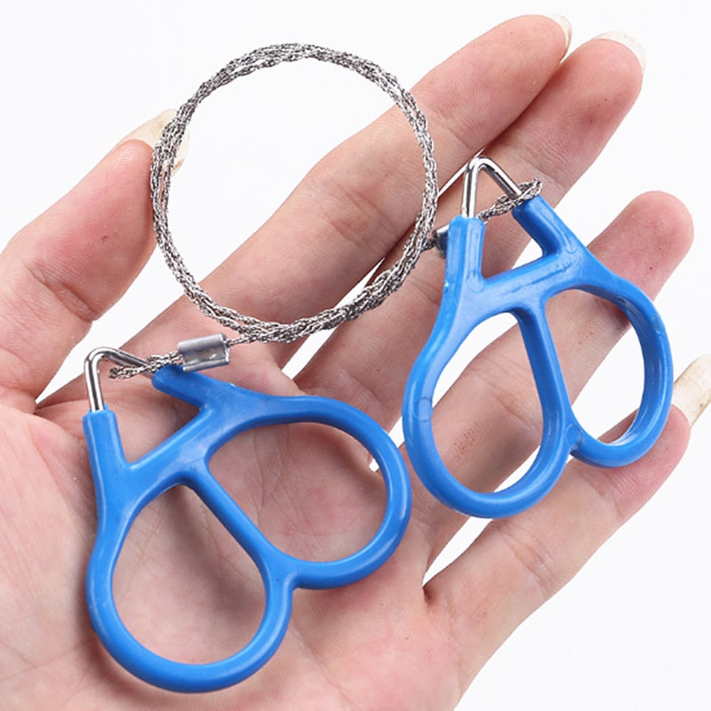 1PC New Hand Chain Saw Safety Survival Fretsaw ChainSaw Emergency Outdoor Steel Wire Saw Camping Hunting Kits Pocket Gear V.I.P Digital Presence 15.30 The Snag Bin
