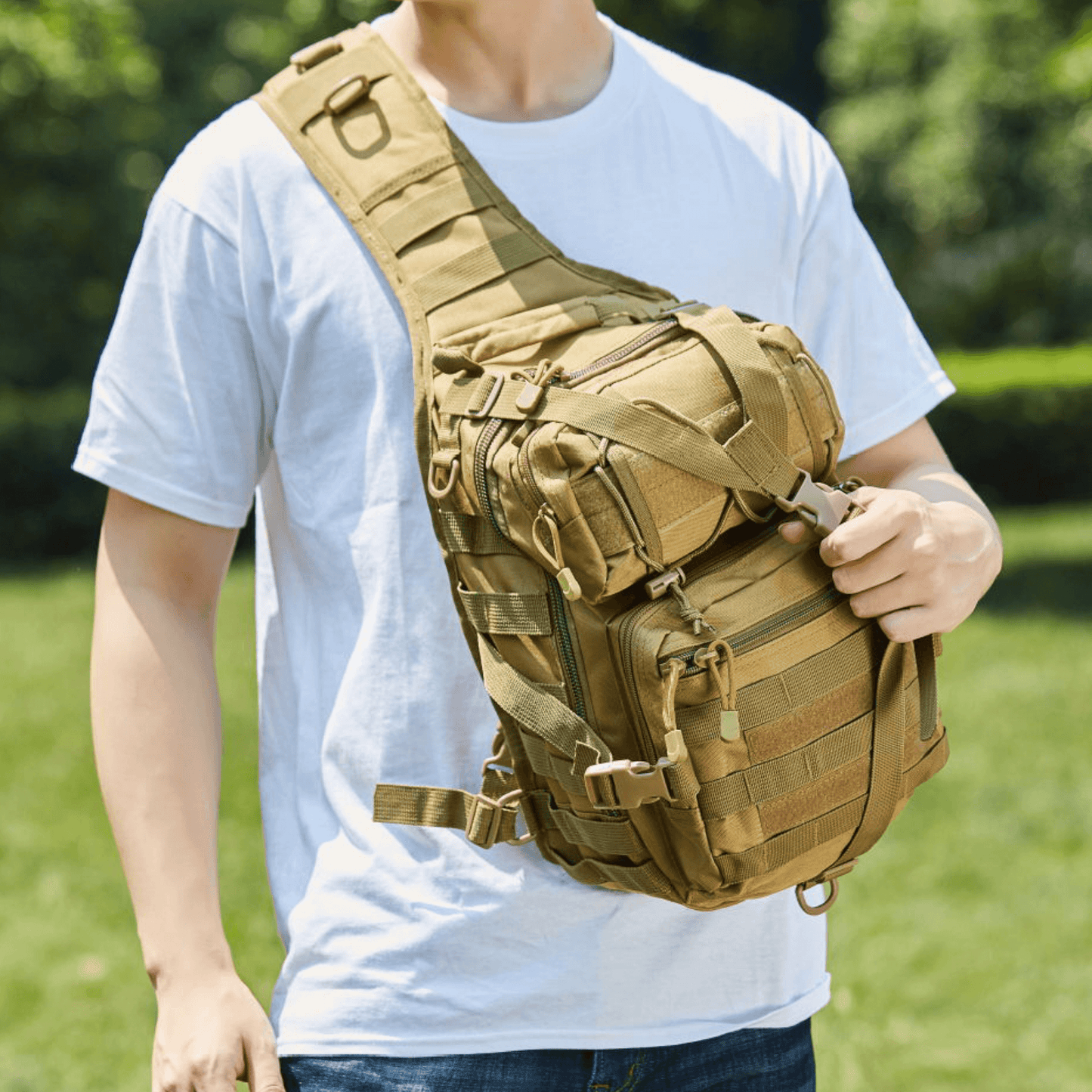 Tactical Medium 15L Sling Backpack Range Bag Mercantile Mountain Backpacks The Snag Bin