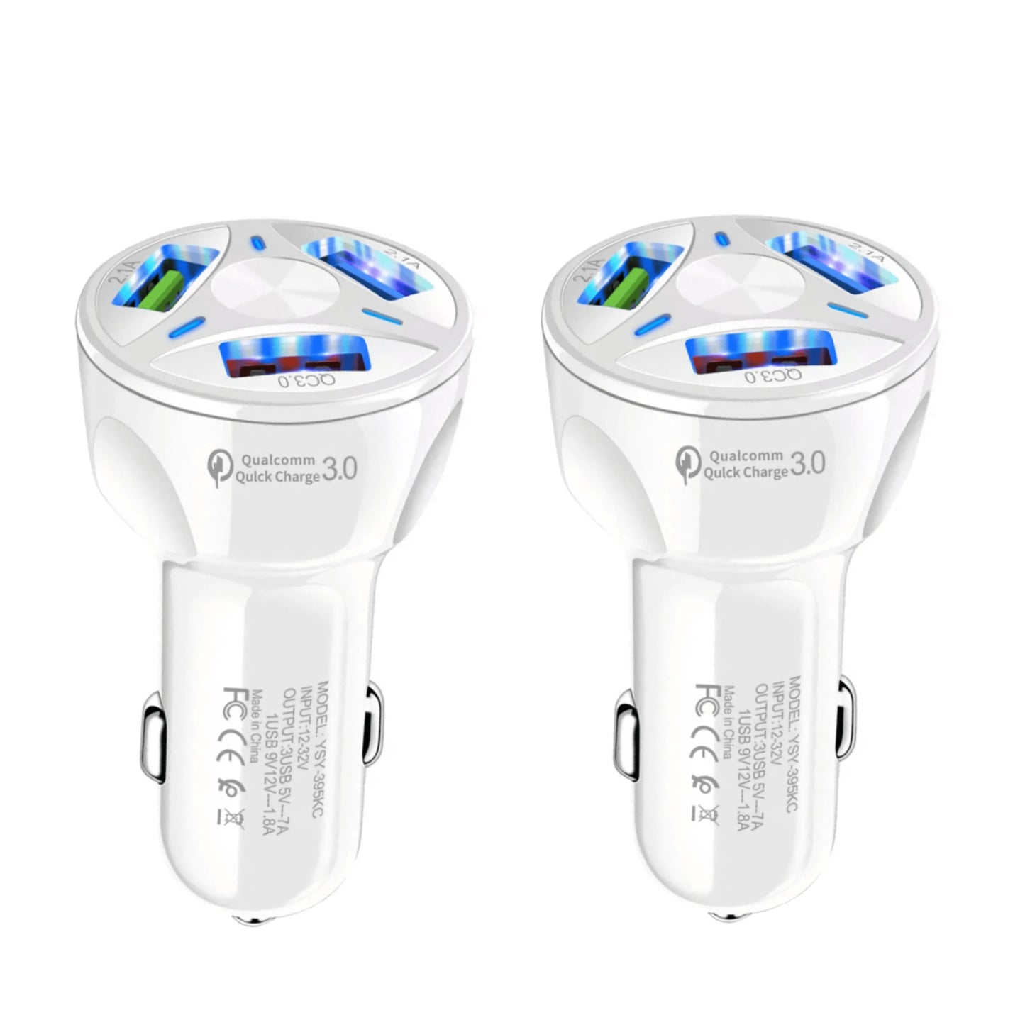 2 Pack 3 Port USB Fast LED Car Charger For Devices 2-pack-3-port-usb-fast-led-car-charger-for-devices-premiumbrandgoods-1