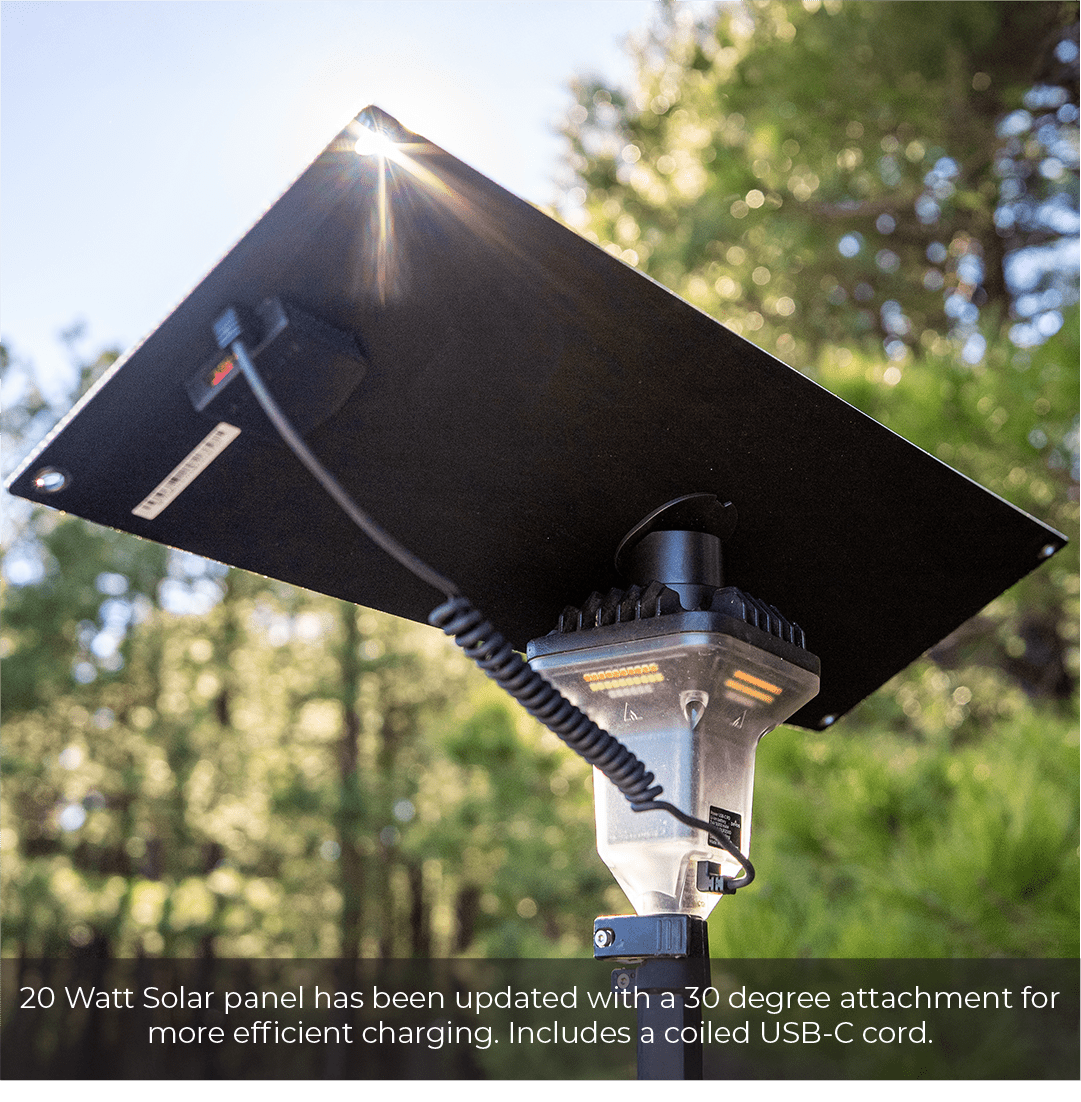 20 Watt Portable Solar Panel w/ LightRanger Receiver - The Snag Bin