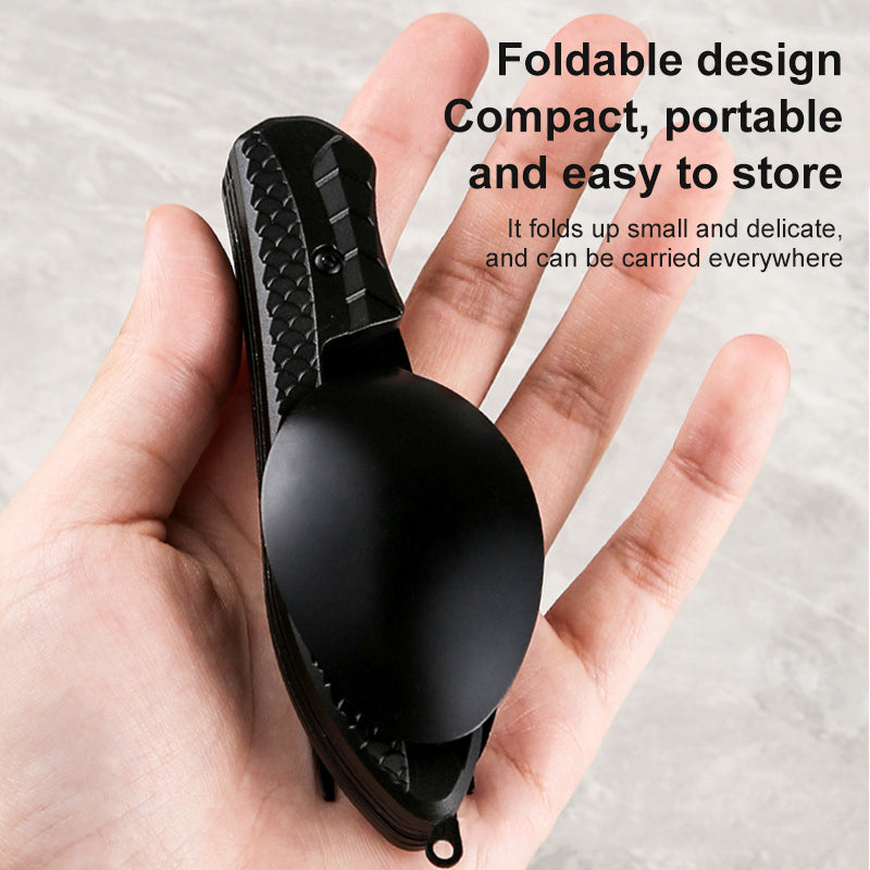 Multifunctional camping tableware stainless steel knife fork spoon, outdoor portable survival eating tools V.I.P Digital Presence The Snag Bin