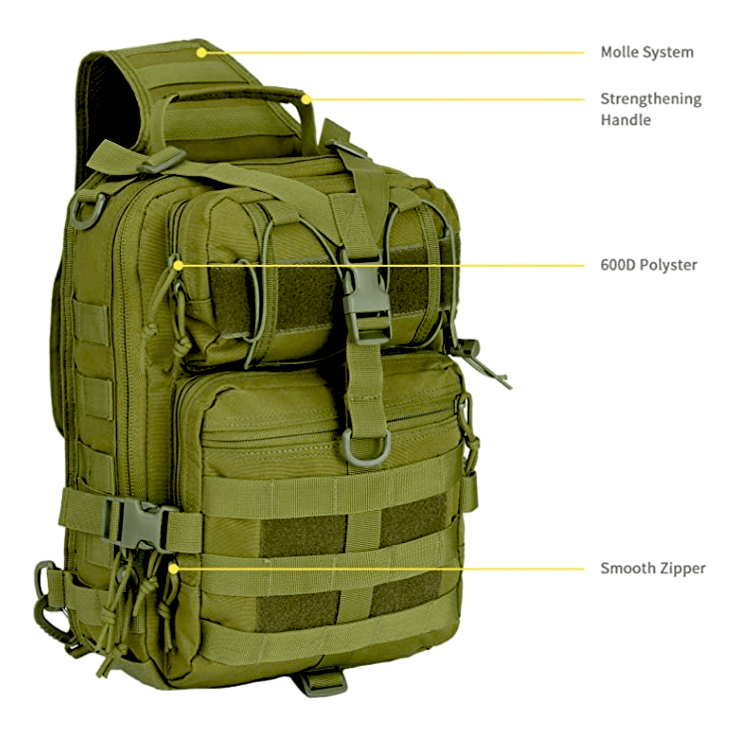Tactical Medium 15L Sling Backpack Range Bag Mercantile Mountain Backpacks The Snag Bin
