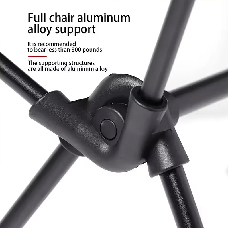 Folding camping chair with headrest. Lightweight, aluminum alloy, for travel and fishing. Outdoor furniture. V.I.P Digital Presence The Snag Bin