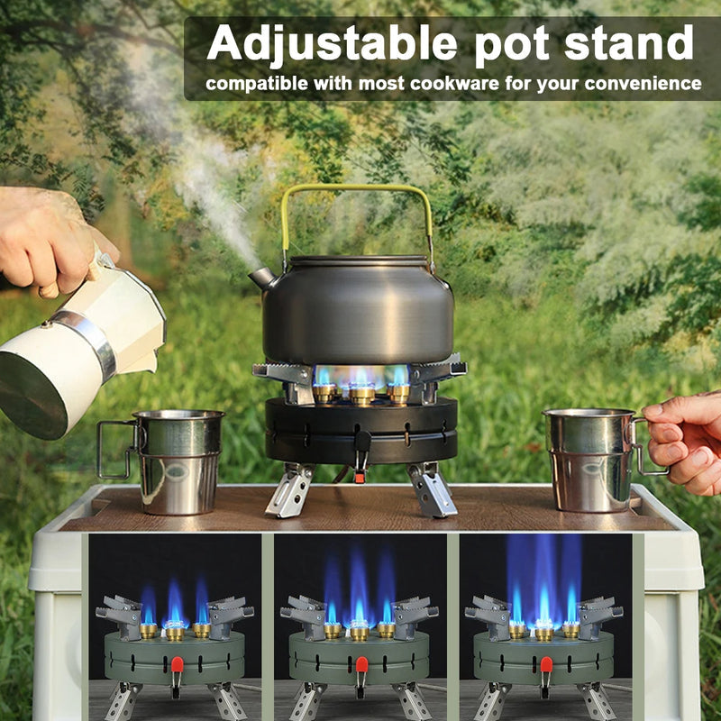 Outdoor Electronic Ignition Stoves High-Power Portable Foldable Adjustable Firepower Furnace Gasstove Camping Hiking V.I.P Digital Presence The Snag Bin