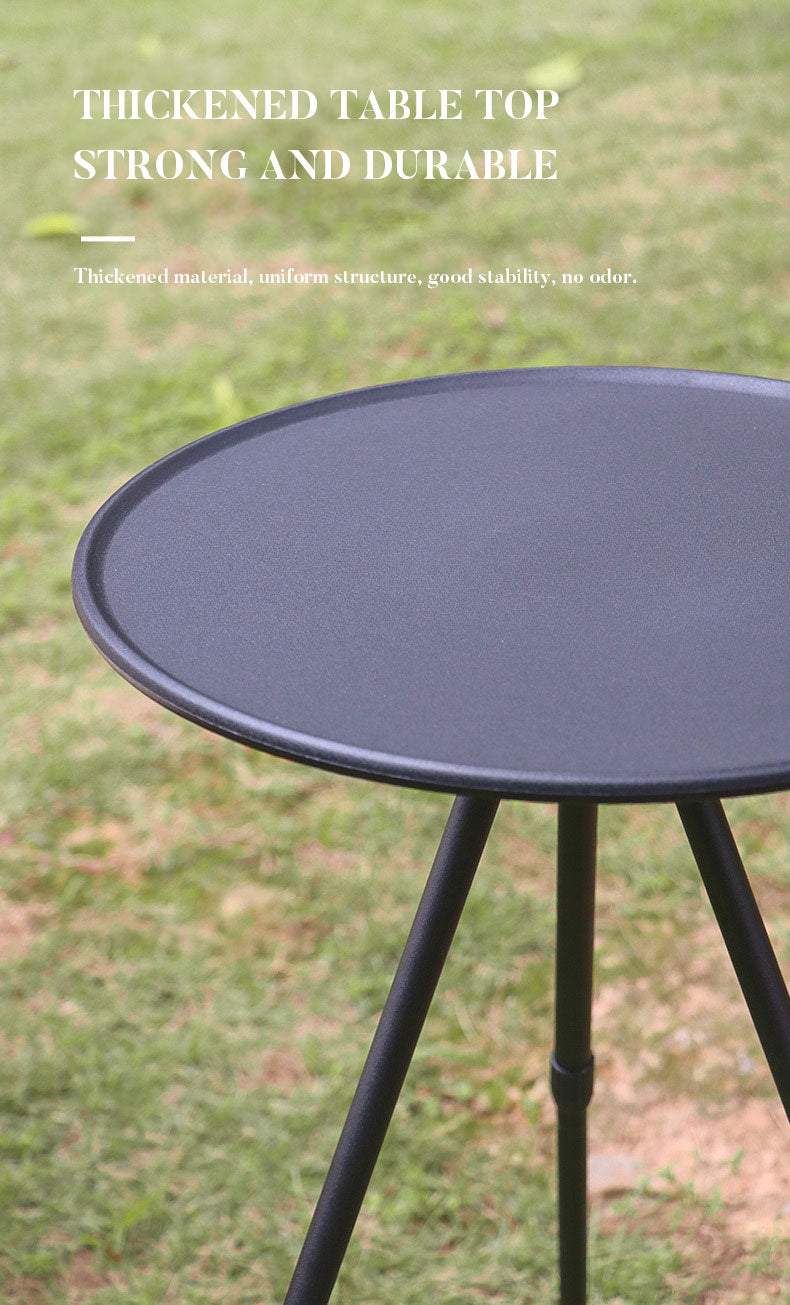 Outdoor Furniture Balcony Lightweight Portable Aluminum Height Adjustable Small Round Outdoor Folding Picnic Camping Table V.I.P Digital Presence The Snag Bin
