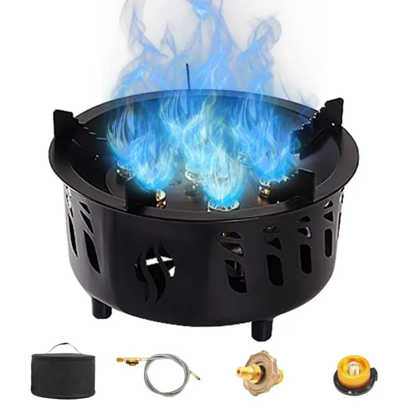 Camping Gas Burner 7-Core Strong Fire Power Portable Cassette Stove Carrying Bag Outdoor Camping Hiking fishing Supplies V.I.P Digital Presence The Snag Bin