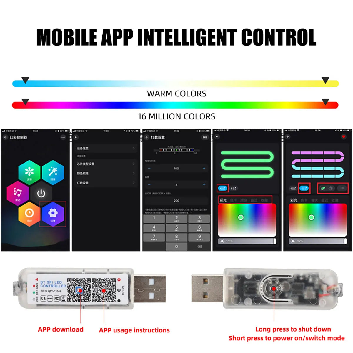 10 in 1 Car LED Acrylic Light Strip RGB Symphony Auto Interior Strip Lights Remote/APP Control Decorative Atmosphere Lamp 399A4BA77945389E4A8EE86F3D598ADE