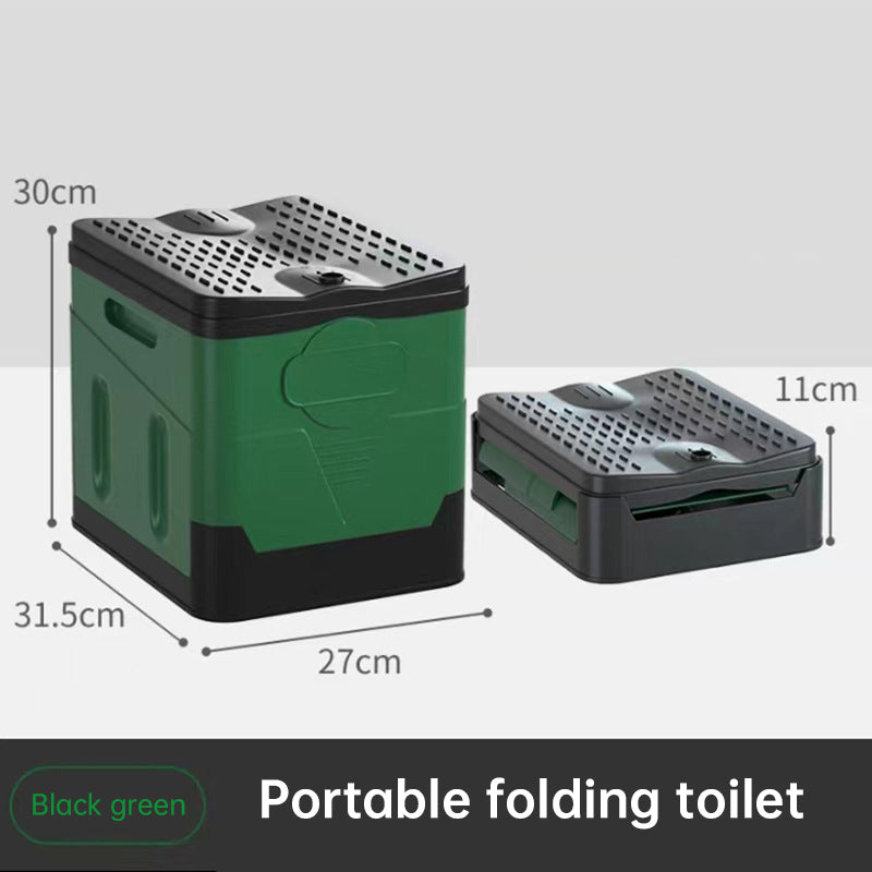 Portable folding camping toilet: adult/child use, self-contained, with lid and seat. V.I.P Digital Presence 45.90 The Snag Bin