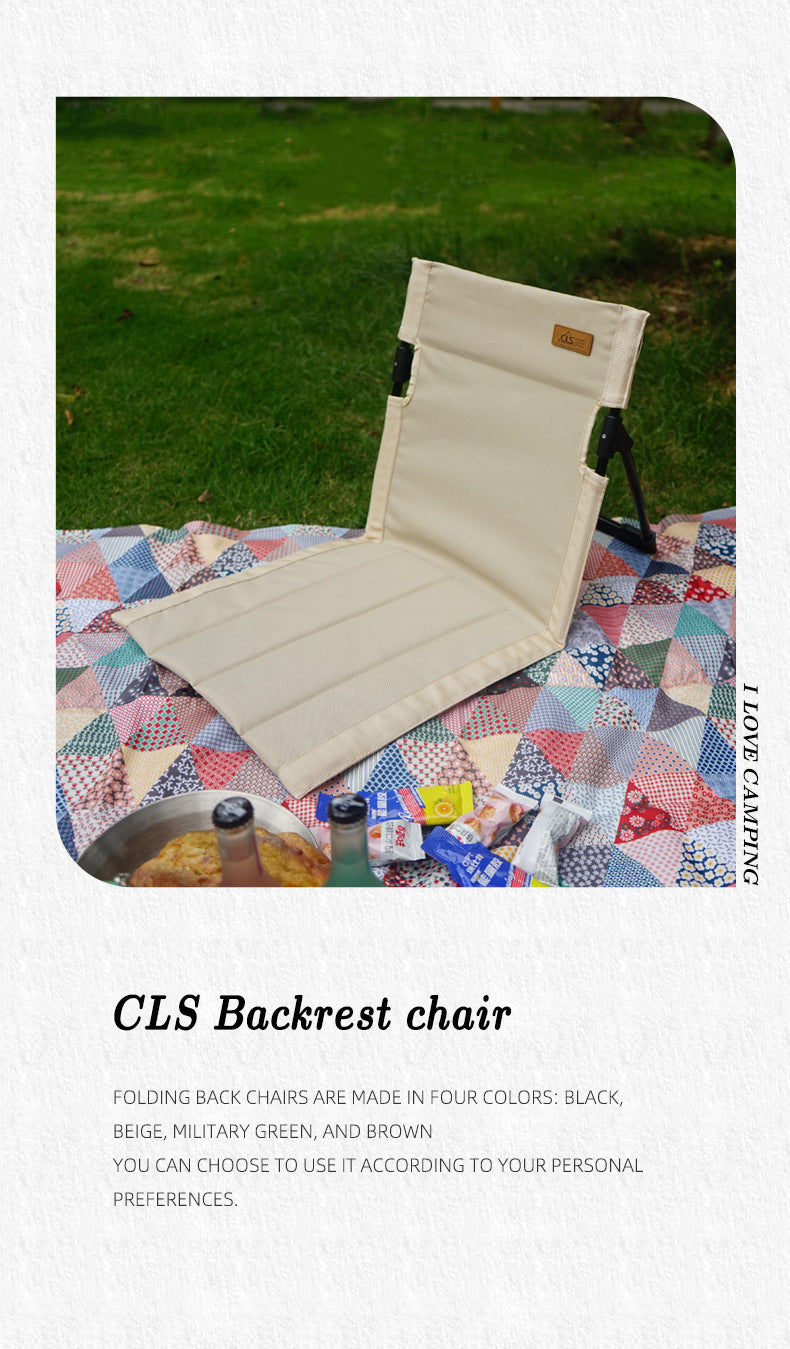 Outdoor camping backrest cushion chair portable folding chair tent leisure chair balcony park lawn picnic chair V.I.P Digital Presence The Snag Bin