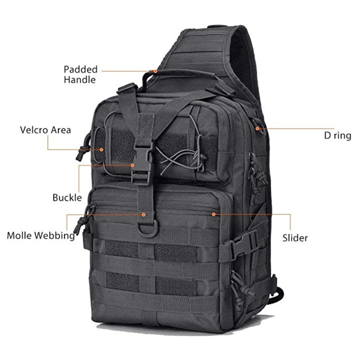 Tactical Medium 15L Sling Backpack Range Bag Mercantile Mountain Backpacks The Snag Bin