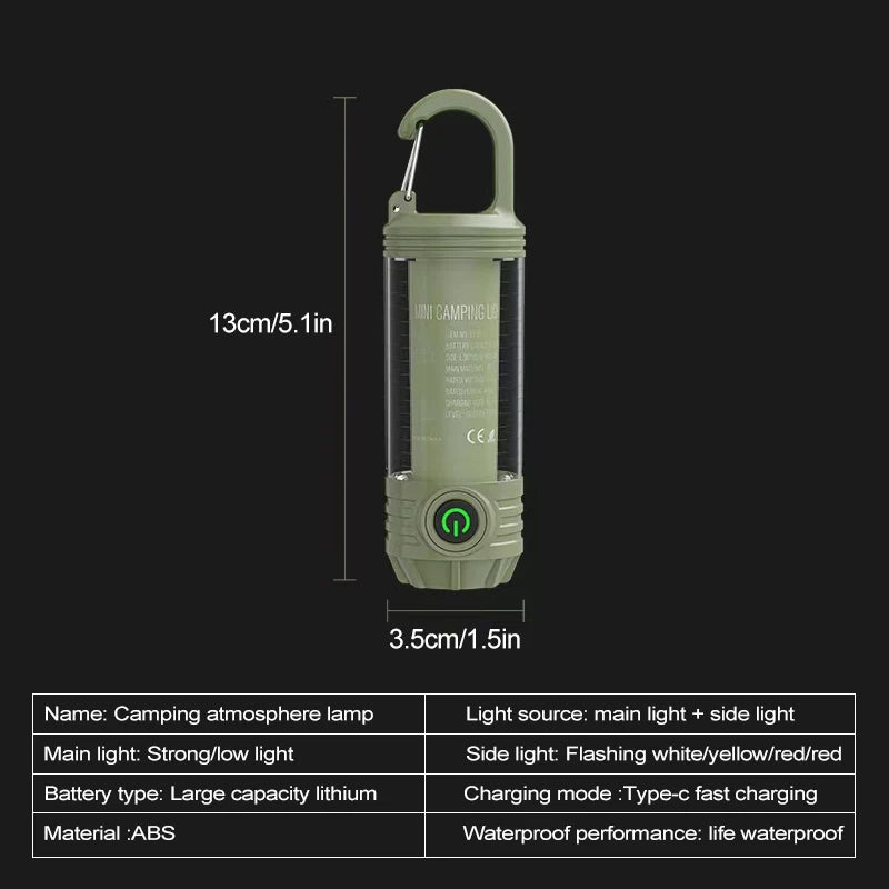 Multi functional outdoor camping light, portable strong light flashlight, rechargeable mini retro camping atmosphere light V.I.P Digital Presence The Snag Bin