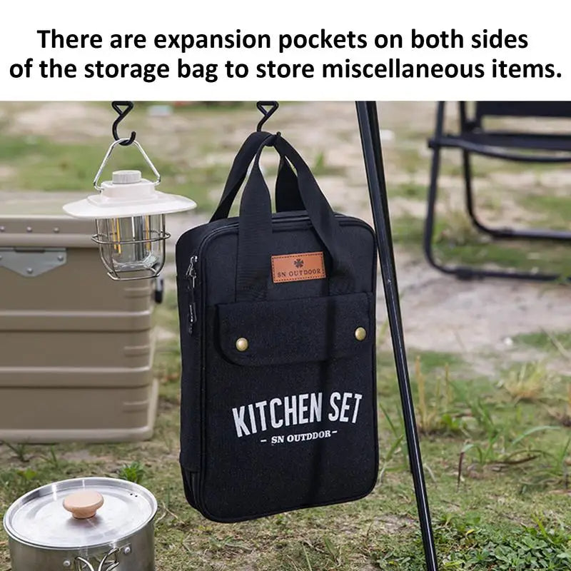 Camping Kitchen Set 8pcs Camping Outdoor Cookware Kit Stainless Steel Camping Tool Travel Set And Utensil Organizer Storage bag V.I.P Digital Presence The Snag Bin