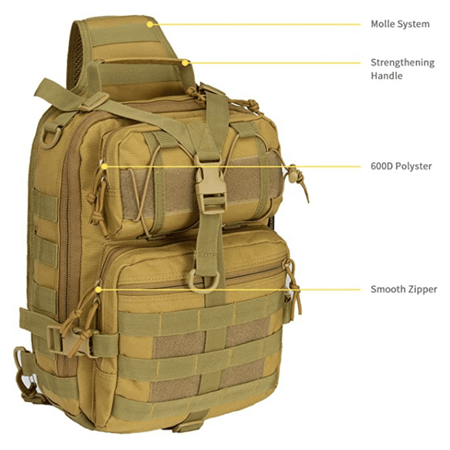 Tactical Medium 15L Sling Backpack Range Bag Mercantile Mountain Backpacks The Snag Bin