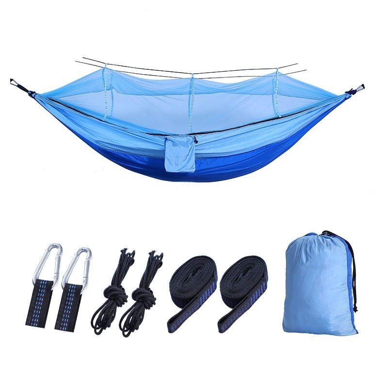 Bourette spinning 210T Nylon Hammock Outdoor Anti-mosquito Hammock Outdoor Camping Goods Bed Bearing V.I.P Digital Presence The Snag Bin