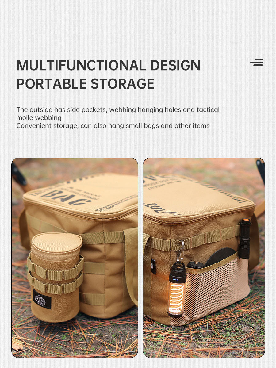 Outdoor Large Capacity Storage Bag 20L Set Pot Cooker Collision Resistant Multifunctional Portable Gas Tank Storage Bag Camping V.I.P Digital Presence The Snag Bin
