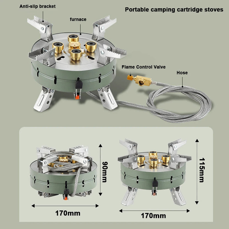 Outdoor Electronic Ignition Stoves High-Power Portable Foldable Adjustable Firepower Furnace Gasstove Camping Hiking V.I.P Digital Presence The Snag Bin