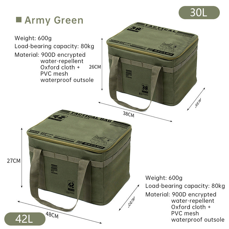 Outdoor storage bag, large - capacity foldable storage box, camping gear for picnic, portable, water - resistant V.I.P Digital Presence 32.10 The Snag Bin