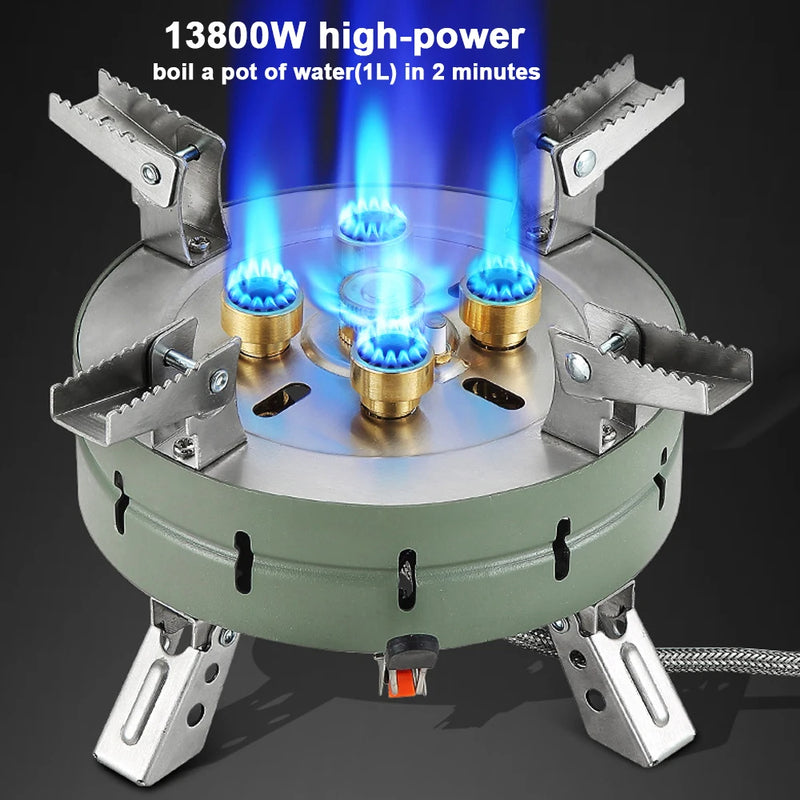 Outdoor Electronic Ignition Stoves High-Power Portable Foldable Adjustable Firepower Furnace Gasstove Camping Hiking V.I.P Digital Presence The Snag Bin
