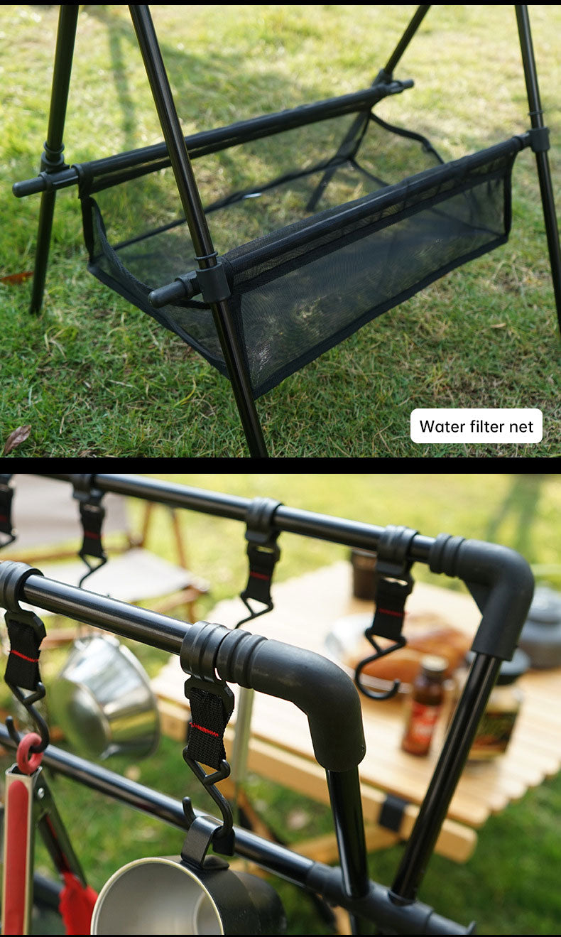 Outdoor camping folding shelf camping car drying rack drying net drying rack storage rack V.I.P Digital Presence The Snag Bin