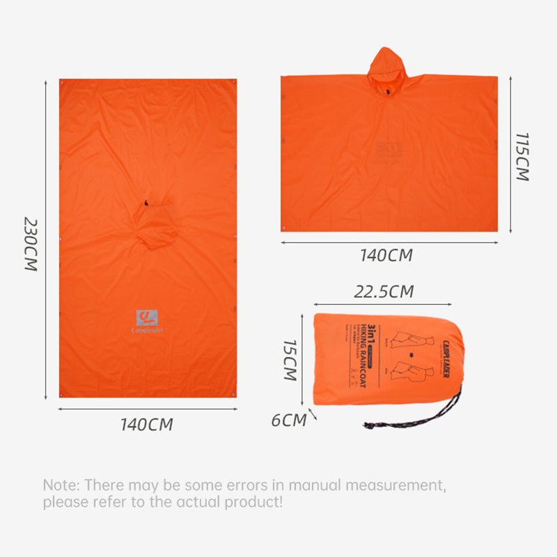 3 - in - 1 Waterproof Rain Poncho for Outdoor Use: Motorcycle, Camping, Hiking & Travel V.I.P Digital Presence The Snag Bin
