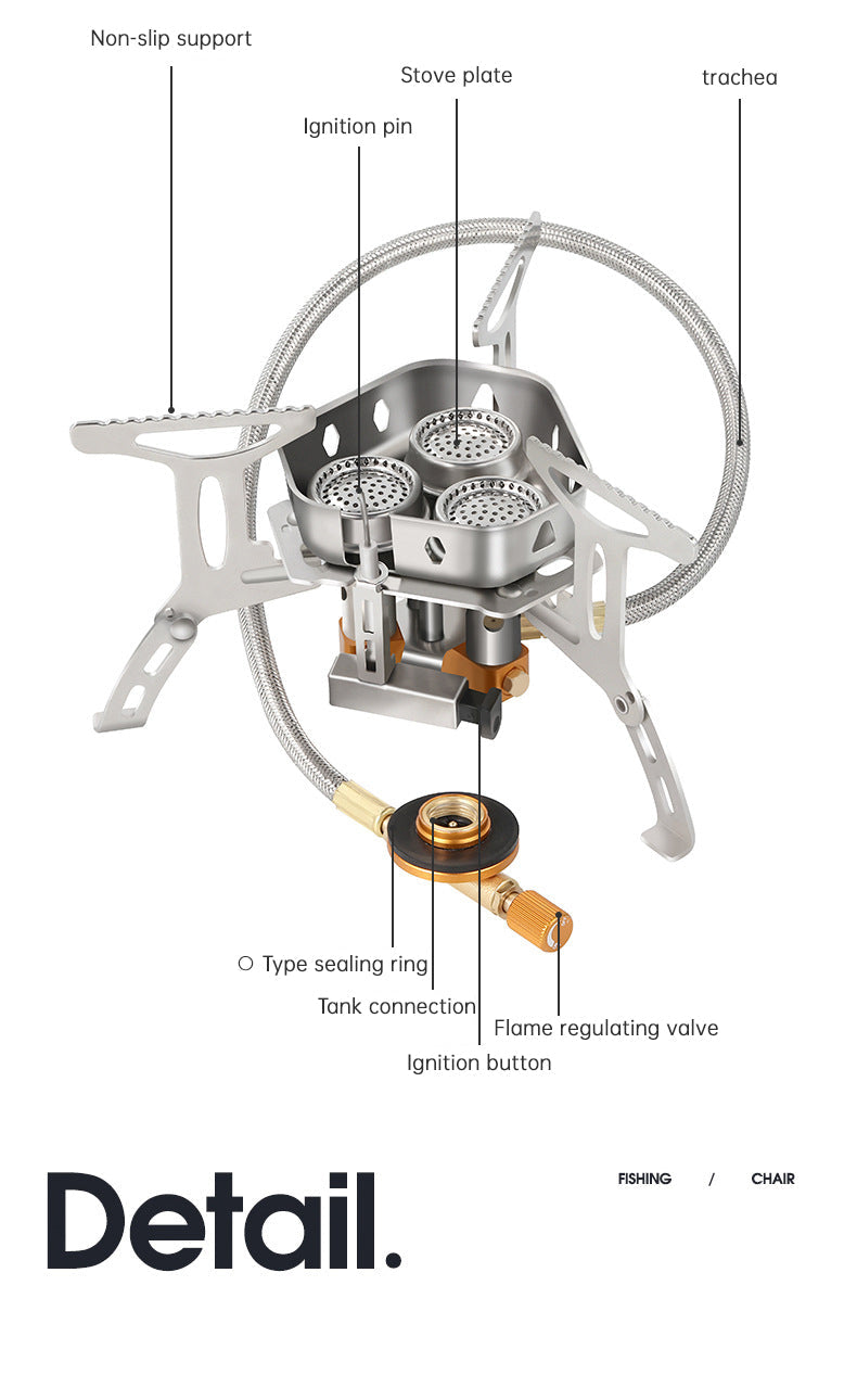 Design Camping Gas Stove Delicate Appearance Outdoor Hiking Portable Gas Stov V.I.P Digital Presence The Snag Bin