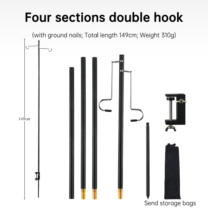 Outdoor Lightweight Aluminum Alloy Portable Camping Lamp Holder Lantern Stand with Storage Bag V.I.P Digital Presence 23.74 The Snag Bin