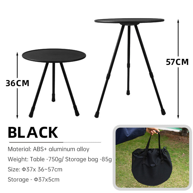 Outdoor Furniture Balcony Lightweight Portable Aluminum Height Adjustable Small Round Outdoor Folding Picnic Camping Table V.I.P Digital Presence 39.12 The Snag Bin