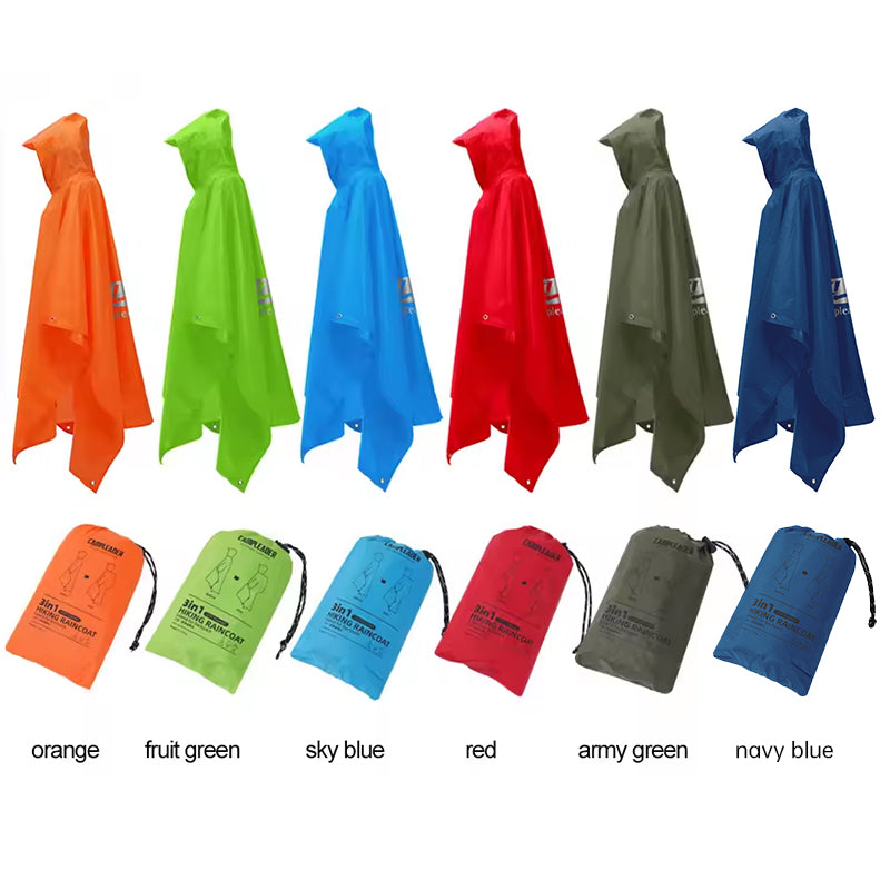 3 - in - 1 Waterproof Rain Poncho for Outdoor Use: Motorcycle, Camping, Hiking & Travel V.I.P Digital Presence The Snag Bin