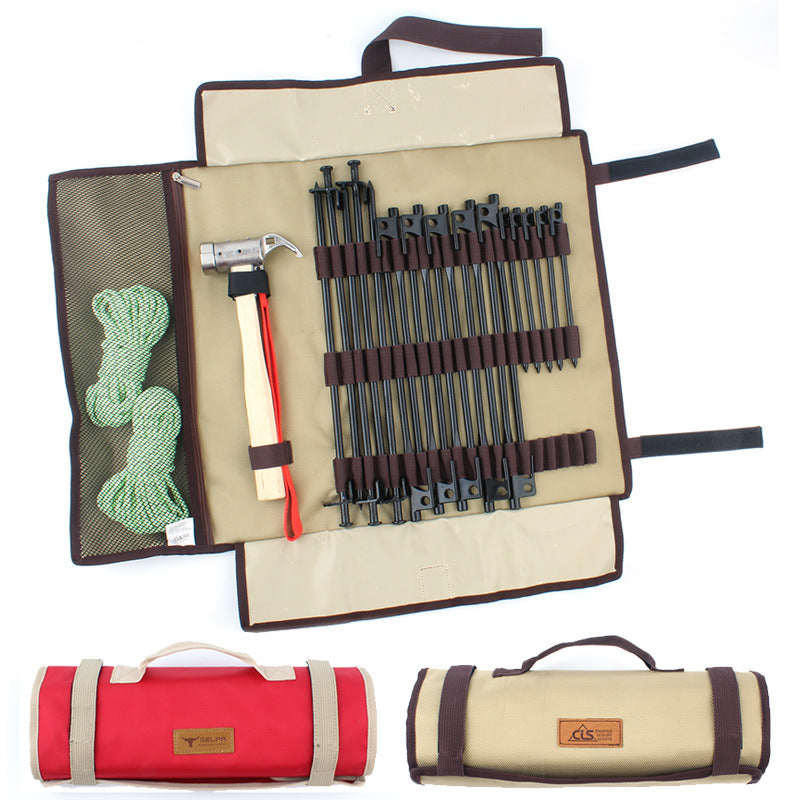 Outdoor Camping Nail Bag Simple Tool Bag Camp Nail Bag Storage Bag Tent Nail Hammer Portable Storage Bag Large V.I.P Digital Presence The Snag Bin