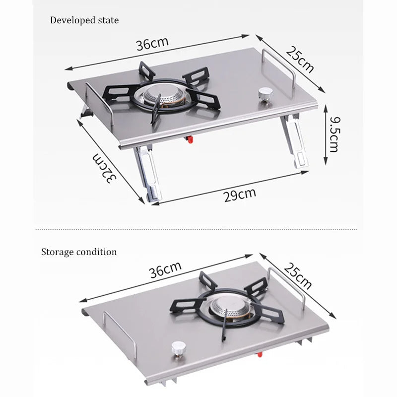 Camping Gas Stove Foldable IGT Gas Stove 4000W Stainless Steel Camping Table Stove Portable Outdoor Picnic Desktop Furnace V.I.P Digital Presence The Snag Bin