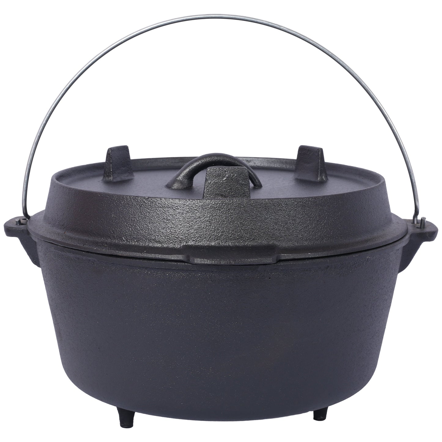 ast iron Dutch oven with lid, outdoor camping deep pot, used for camping, cooking, barbecue and leg rest, 8 Quart V.I.P Digital Presence The Snag Bin