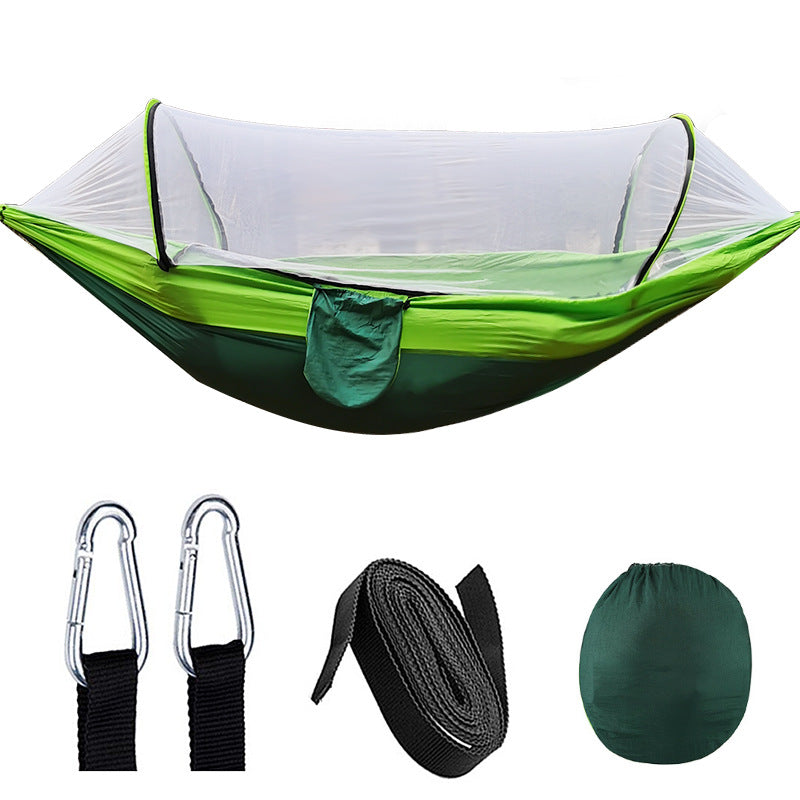 Automatic Quick Opening Mosquito Net Hammock Outdoor Camping Pole Mosquito Net Hammock Anti Roll Nylon Hammock V.I.P Digital Presence 38.98 The Snag Bin