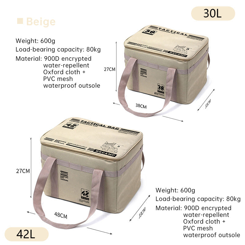 Outdoor storage bag, large - capacity foldable storage box, camping gear for picnic, portable, water - resistant V.I.P Digital Presence 32.10 The Snag Bin