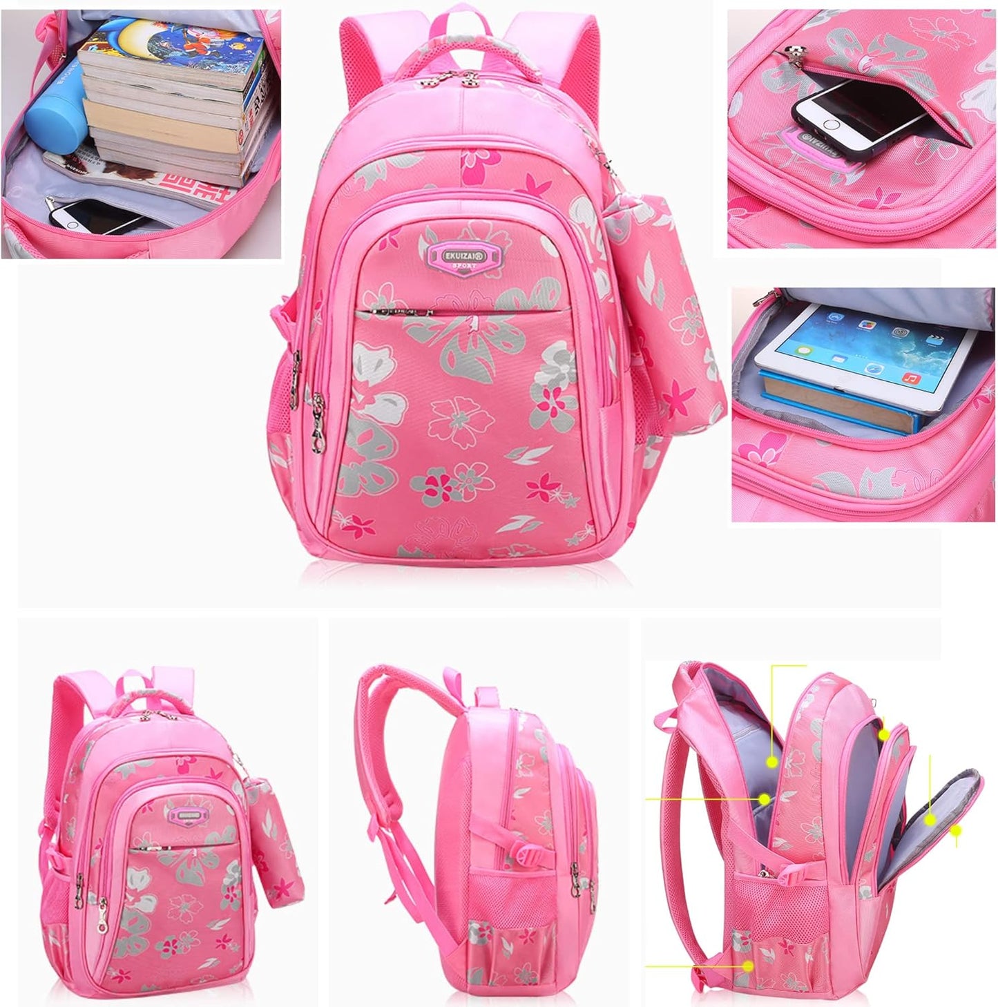 Kids Backpack for Girls with Pencil Case Trendy Backpack for School Water Repellent | Backpacks for Elementary or Kindergarten | Pink School Bag 16" School Bag – Free Shipping 6a83ecff4a783d02f00ab30557bc89f6
