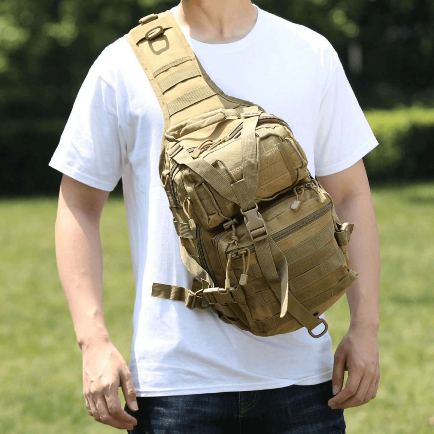 Tactical Medium 15L Sling Backpack Range Bag Mercantile Mountain Backpacks The Snag Bin