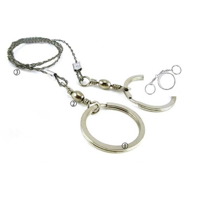 1PC New Hand Chain Saw Safety Survival Fretsaw ChainSaw Emergency Outdoor Steel Wire Saw Camping Hunting Kits Pocket Gear V.I.P Digital Presence The Snag Bin