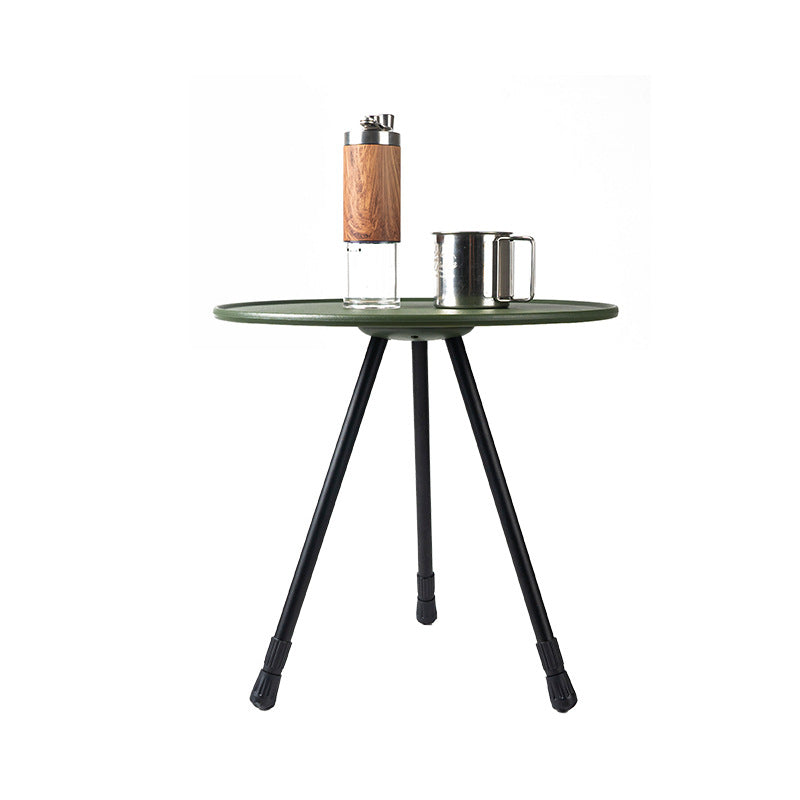 Outdoor Furniture Balcony Lightweight Portable Aluminum Height Adjustable Small Round Outdoor Folding Picnic Camping Table V.I.P Digital Presence The Snag Bin