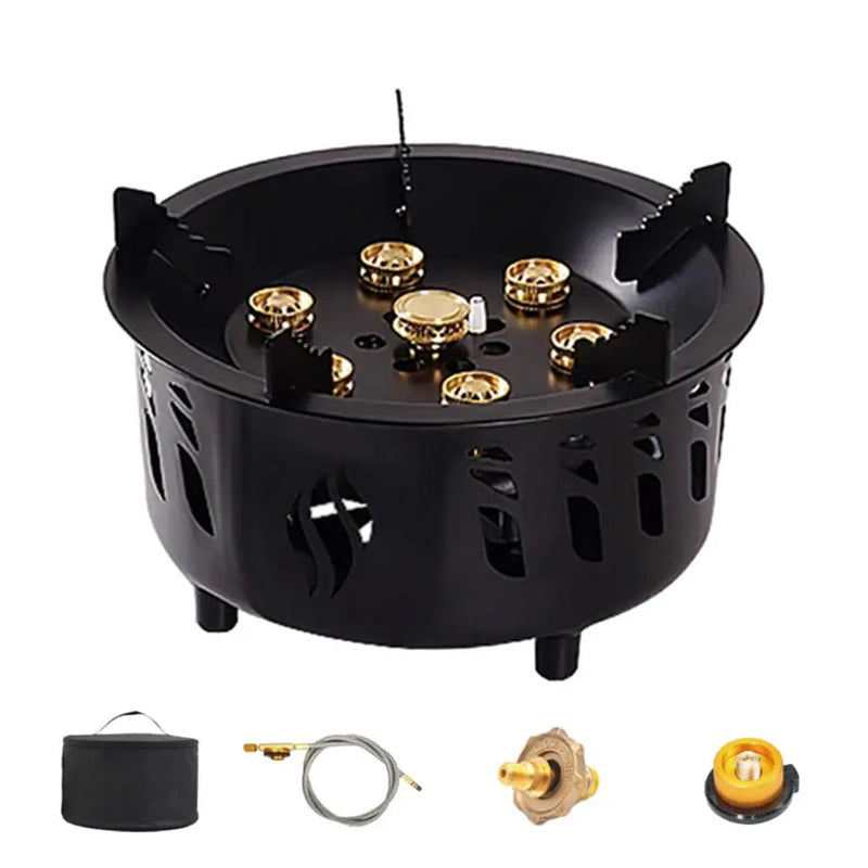 Camping Gas Burner 7-Core Strong Fire Power Portable Cassette Stove Carrying Bag Outdoor Camping Hiking fishing Supplies V.I.P Digital Presence 72.70 The Snag Bin