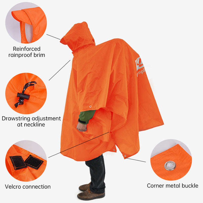 3 - in - 1 Waterproof Rain Poncho for Outdoor Use: Motorcycle, Camping, Hiking & Travel V.I.P Digital Presence The Snag Bin