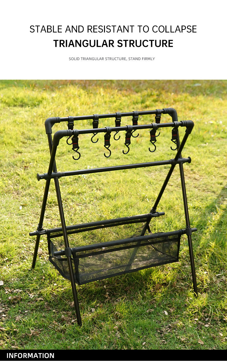 Outdoor camping folding shelf camping car drying rack drying net drying rack storage rack V.I.P Digital Presence The Snag Bin