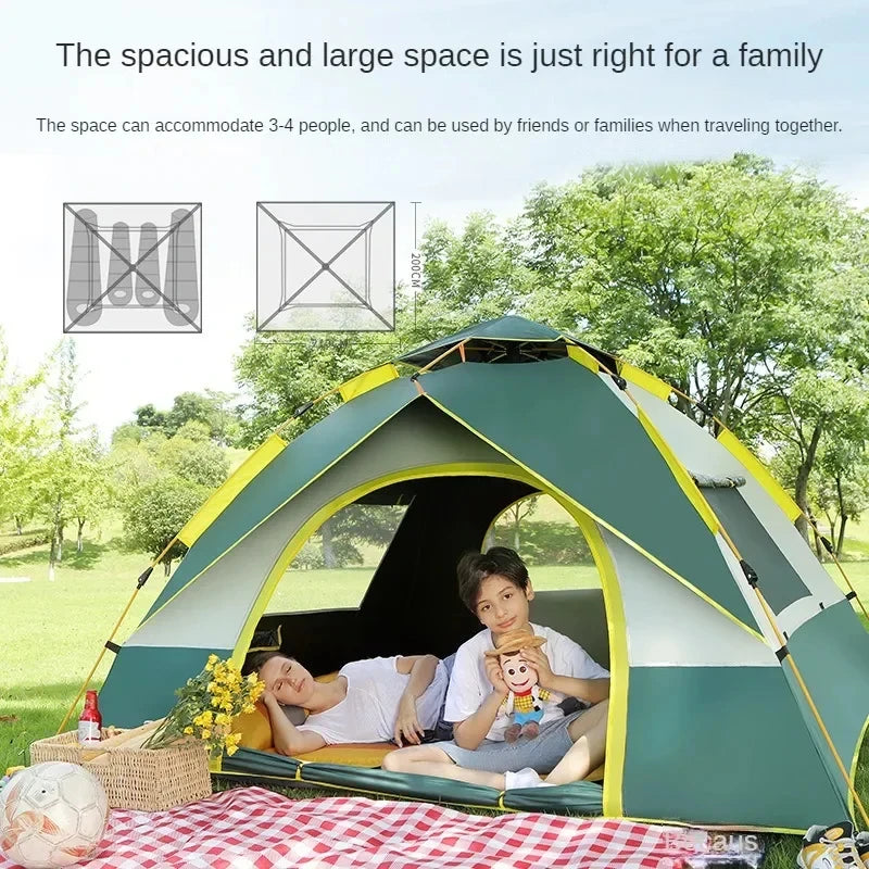 Outdoor Tent For Camping 2 Person Convenient and breathable Fully Automatic Quick Opening Emergency Tent V.I.P Digital Presence The Snag Bin