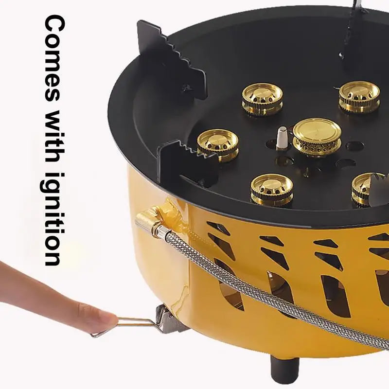 Camping Gas Burner 7-Core Strong Fire Power Portable Cassette Stove Carrying Bag Outdoor Camping Hiking fishing Supplies V.I.P Digital Presence The Snag Bin