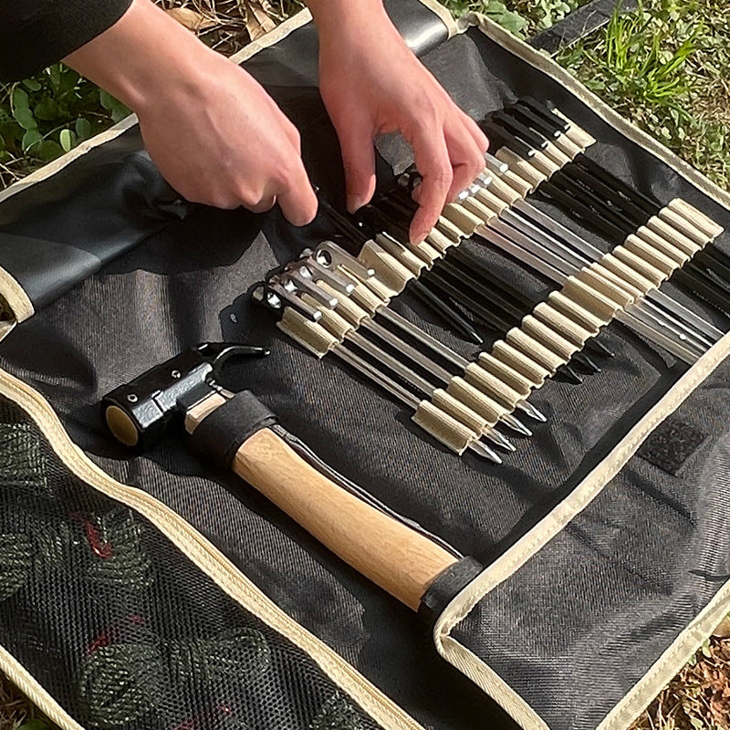 Outdoor Camping Nail Bag Simple Tool Bag Camp Nail Bag Storage Bag Tent Nail Hammer Portable Storage Bag Large V.I.P Digital Presence The Snag Bin