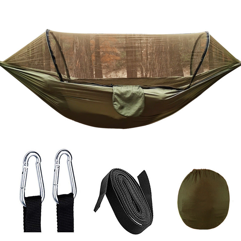 Automatic Quick Opening Mosquito Net Hammock Outdoor Camping Pole Mosquito Net Hammock Anti Roll Nylon Hammock V.I.P Digital Presence 38.98 The Snag Bin