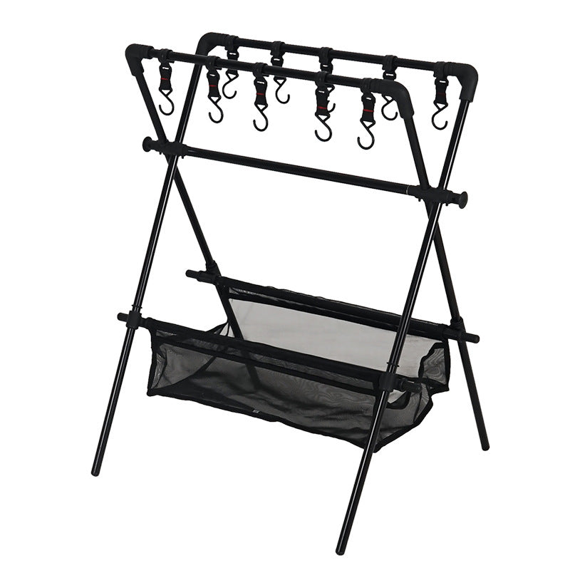 Outdoor camping folding shelf camping car drying rack drying net drying rack storage rack V.I.P Digital Presence The Snag Bin